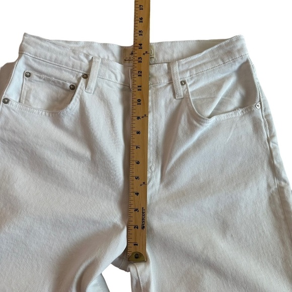 Free People We the Free 5 Button Fly Jeans High Rise Raw hems Distressed Size 31 - Picture 13 of 16